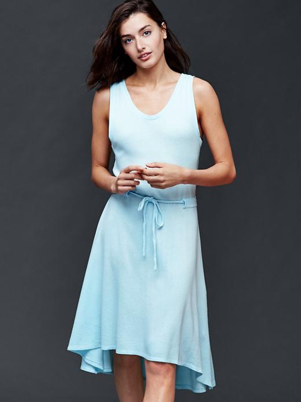 Gap Women’s French Terry Sleeveless Dress in Daybreak Blue, Size Medium